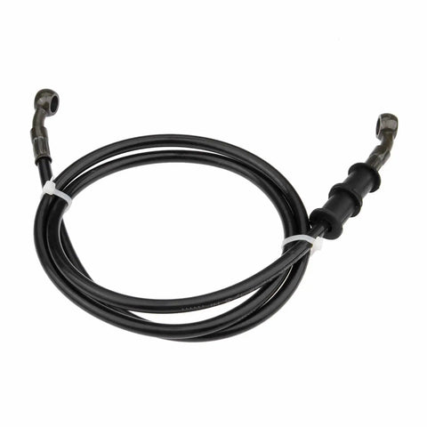 Universal 120cm Braided Steel Motorcycle Hydraulic Line Clutch Oil Pipe Black PVC Fuel Hose Replacement for Pit Dirt ATV Motocross