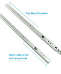12 Inch Full Extension Drawer Slides Set 21.26 Inch Open Length 2 Pack Metal Ball Bearing Two Way Kitchen Drawer Rails With Mounting Screws Heavy Duty Hardware For Smooth Silent Glides And Easy Installation. Two-way extension steel drawer slide pair