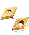DCMT070204 BP010 carbide inserts for External Lathe Turning Tool Holder SDNCN1212H07 10mm shank, precision metal cutting close-up