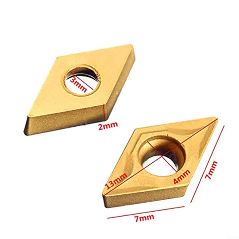 DCMT070204 BP010 carbide inserts for External Lathe Turning Tool Holder SDNCN1212H07 10mm shank, precision metal cutting close-up