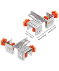 Drawer Front Installation Clamps Adjustable Cabinet Mounting Hardware For Home Kitchens Offices And Living Rooms DIY Friendly Easy Install Secure Drawer Front Alignment To Drawer Boxes With Easy Precise Woodworking Tools, stainless steel, close-up view