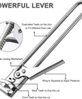 Diagram of All In One Adjustable Jar And Can Opener No Fuss Stainless Steel Manual Kitchen Gadget with labeled parts and features.