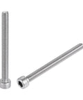 Badass Heavy Duty 10-24 X 2 Inch Hex Socket Head Cap Screws built tough from polished 304 stainless steel, showing smooth threading.