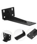 Rock Solid Heavy Duty Metal L Shelf Brackets, Cold Rolled Steel Wall Mount support, matte black finish and sturdy design.