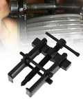 Front view of a black 3-inch two-jaw gear puller with threaded screws for bearing and pulley removal