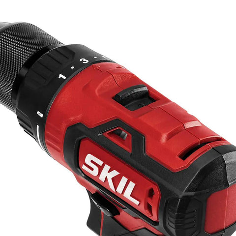 Close-up of Power Core 20V Brushless Drill Driver With One Half Inch Chuck, showing digital brushless motor details.