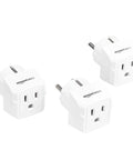 World Travel Plug Adapter Set 6 Pack With Type C G L Type E And Type F I H Plugs, 2 In 1 North American Input, 250V 10A view