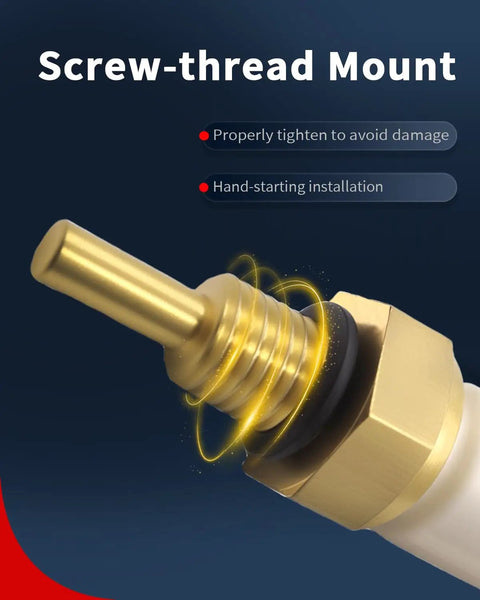 Honda Engine Coolant Temperature Sensor With Connector Fits Accord Civic CRV Odyssey Pilot Ridgeline Fit Insight CRZ And More Easy Install Durable OEM Grade Replacement For Reliable Engine Cooling screw-thread mount close-up