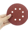 Grab These 60-Piece 5-Inch 8-Hole Hook And Loop Sanding Discs With Aluminum Oxide Grit for efficient sanding of wood and metal.