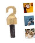 Grandfather Clock Weight Replacement Hook For DIY Restoration Projects with rock solid design, secure chain, durable metal, close-up view.