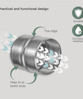 Built Tough Straight Up Four Inch Galvanized Steel Duct Connector, showing male fit, ridge design for dryer vent use.