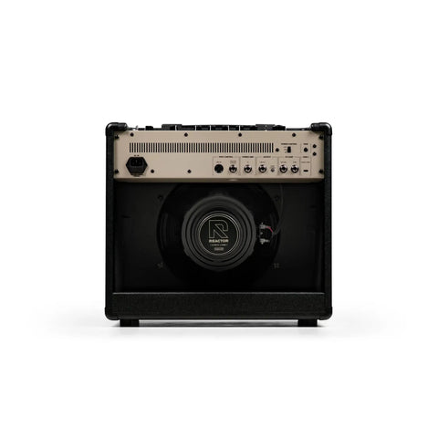 Rear view of 50 Watt Intelligent Guitar Combo Amp With Amp Intelligence, revealing speaker and control panel features.