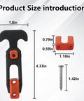 T Handle Rubber Draw Latches For Toolbox And Cooler Covers Boat Hatch Doors 110 By 46 MM Rugged Lid Latches dimensions image.