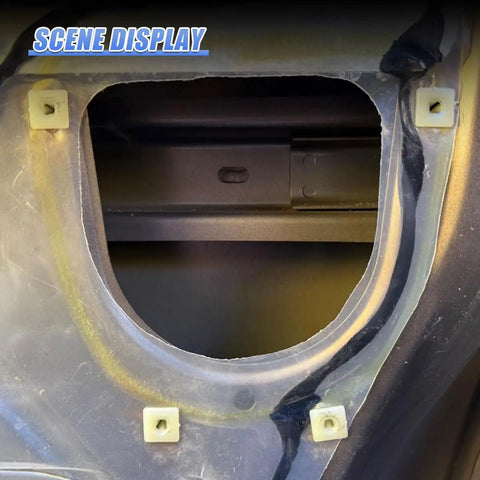 Top Shelf Car License Plate Screw Kit Featuring Hella Tough Self Tapping Bolts And Dependable Fasteners For Zero Hassle Front Rear Vehicle Mounting In Glossy Silver exposed mounting area for license plate screws with plastic bases