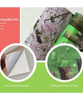 3D Door Mural Wallpaper Stickers Set for Home Decor with Eco-friendly PVC, self-adhesive and waterproof, peelable finish.