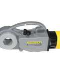 Handheld Power Pipe Threader Knocks Out 1/2 To 2 Inch Npt Runs Smoothly showing motor and handle design for efficient threading.