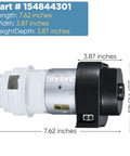 Motor Kit With O Rings Replacement For Dishwasher Pumps Easy Install Part 154844301 dimensions illustration