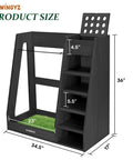 Birch Plywood Golf Bag Storage For Two Bags With 36Lb Rock Solid Organizer And 7 Shelf Command Center Plus Artificial Turf 12