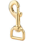 Solid Brass Swivel Bolt Snap Hooks Three Eighths Inch Opening Three And One Eighth Inch Length Seven Eighths Inch Eye Heavy Duty Trigger Clips