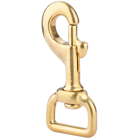 Solid Brass Swivel Bolt Snap Hooks Three Eighths Inch Opening Three And One Eighth Inch Length Seven Eighths Inch Eye Heavy Duty Trigger Clips