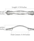 Antique Bronze Cabinet Handle Pull Ten Pack With 96mm Hole Centers, 150mm Length, 22mm Projection, 19mm Width, Includes M4 Screws