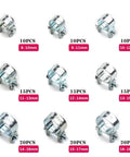 Ultimate 135Pcs Hose Clamp Set With Double Ear Worm Drive Design For Fuel And Water Pipes Ranging From 8MM To 18mm Perfect For Any Auto Or Home Repair Gig. stainless steel clamps, 8-18mm sizes