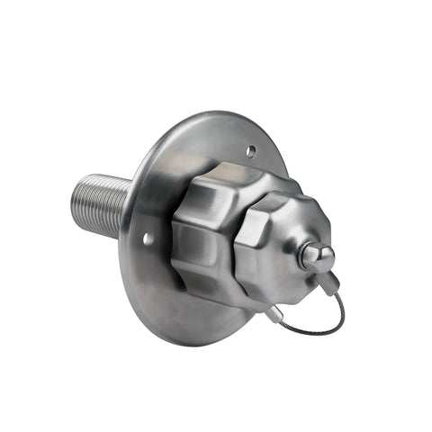 Heavy Duty All Metal RV City Water Inlet With Check Valve For Camper Motorhome Trailer And Marine Use Stainless Steel Water Fill Inlet Replacement Rugged RV Water Connection With Dust Cap, stainless inlet with cap