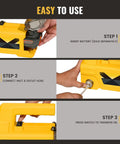 Image showing steps to use Oil Change Pump Extractor For 20V Max Batteries Cordless Transfer Pump 120W 300GPH Self Priming