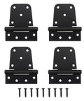 Heavy Duty Gate Hinges 4 Pack 3.5 Inch Black T Strap Hinges For Wooden Gates And Fences Outdoor With Screws Rust Resistant