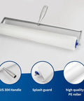 Spiked Screeding Roller For Self Leveling Cement Floors, 20 Inch By 1 Inch Spike Roller With Splash Guard, polypropylene.