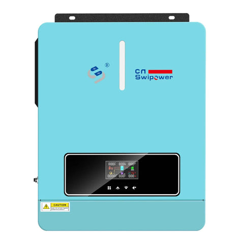 Front view of All-In-One Battery-Less 3600W Pure Sine Wave Solar Inverter With Built-In 120A MPPT Charger, 24V DC To 120V AC