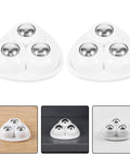 12pcs Self Adhesive Furniture Casters ABS Steel 360 Degree set of triangular casters with shiny steel balls for smooth movement.