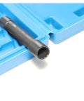 Heavy Duty Extra Deep Impact Socket Set With 12 Point Metric Design Perfect For Cylinder Head And Rear Bumper Bolt Removal Plus Portable Handle Snap Lock Mechanism For Quick Garage Jobs. extra deep metric socket in blue case