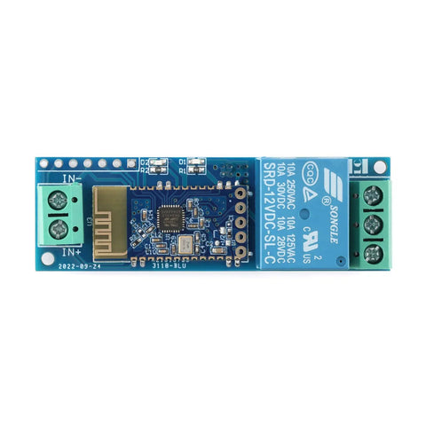 12V Bluetooth Relay Module For IoT Control With Mobile App Remote On Off Switch Wireless Phone Control Easy Setup 10 Meter Range Smart Home Automation Device, blue PCB