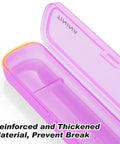 Reinforced case for 4 Piece Stainless Steel Travel Utensils Set With Reinforced Case And Buckle, Rainbow Finish, portable and durable.