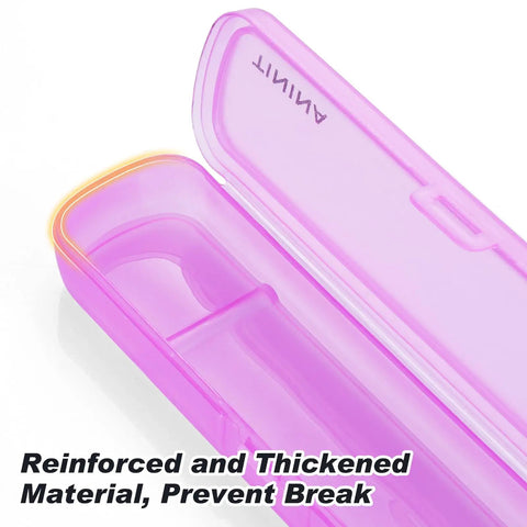 Reinforced case for 4 Piece Stainless Steel Travel Utensils Set With Reinforced Case And Buckle, Rainbow Finish, portable and durable.