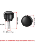 12 Pack Premium Knurled Thumb Screws M4 By 12 Millimeter Stainless Steel Bolts displayed with dimensions for easy reference.
