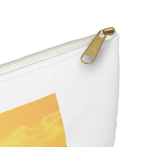 Close-up of Small Outrigger Canoe Sunset Molokai Hawaii Themed Accessory Pouch Go To Travel Organizer With Zipper Closure corner