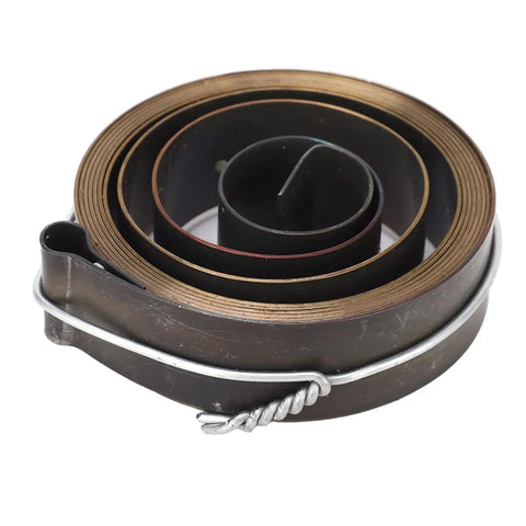 Close-up of Two Pack Drill Press Return Spring Chrome Plated Quill Spring for Horizontal and Vertical Benchtop Drills.