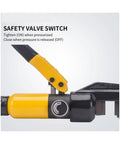 Safety valve switch of Heavy Duty Hydraulic Scissors Cutting Machine Portable Rebar Shear for efficient steel cutting.