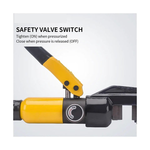 Safety valve switch of Heavy Duty Hydraulic Scissors Cutting Machine Portable Rebar Shear for efficient steel cutting.