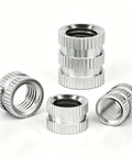 M8 Stainless Steel Knurled Insert Nuts With Through Hole Heat Set Embedding For Injection Molding, beefed-up 304 steel, corrosion resistant