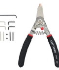 Retaining Ring Pliers With Color Coded Interchangeable Tips And Hex Key In Handy Pouch Built Tough Cushion Grips