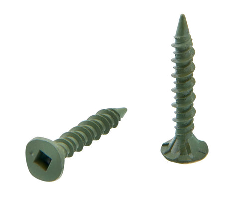 DuraSpin Cement Board Collated Screws Beefy Eight Size 1-1/4 Inch Square Head Exterior Grade Finish Spoon Point For Fastening Hardie Board To Wood 1,000 Count
