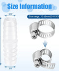 Ten Piece Plastic Hose Barb Fittings Set Three Eighths Inch By Three Eighths Inch Pipe Connectors with Hose Clamps