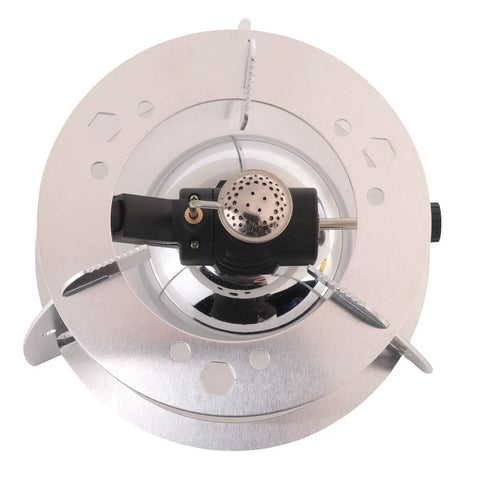 Top view of Mini Tabletop Butane Gas Burner With Adjustable, Stable Flame For Siphon Coffee Makers Mocha Pots And Home Gas Stoves