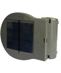 Solar Powered Pond Aerator With 2600mAh Battery And USB Rechargeable Design, showing compact clip-on oxygen pump in gray