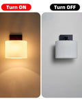 Modern Black Milk Glass Wall Sconces, 1 Pack Hardwired Wall Light Fixtures illuminated and off, showcasing design.