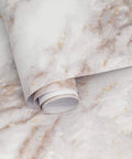 Marble Peel And Stick Wallpaper Self Adhesive Film For Furniture Decor Matte Finish Dope Look Cleanable Removable Countertop Bathroom Shelf Paper 35.4 In X 78.7 In with gold-white marble pattern