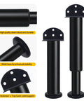 Level Out Your Living Room Like A Pro With Heavy Duty Adjustable L Shape Furniture Legs 4 Pack Twisting From 7 To 12.2 Inches To Banish Wobbly Couches And Secure Everything In Matte Black - showing robust steel legs with wider bases.